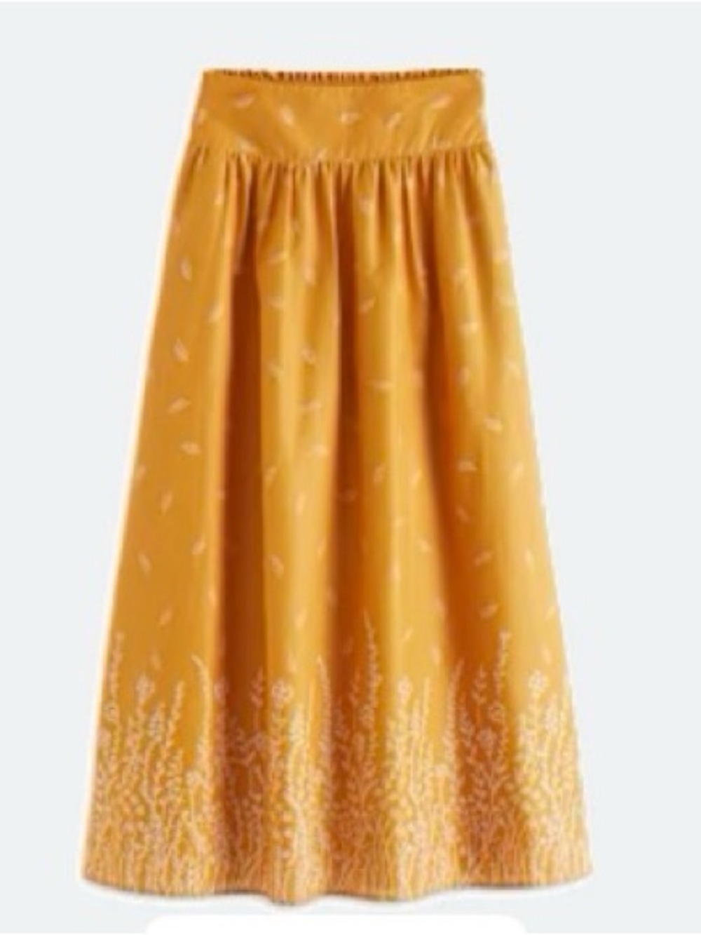 Daniel Rainn Lexi Mustard Floral Border Maxi Skirt